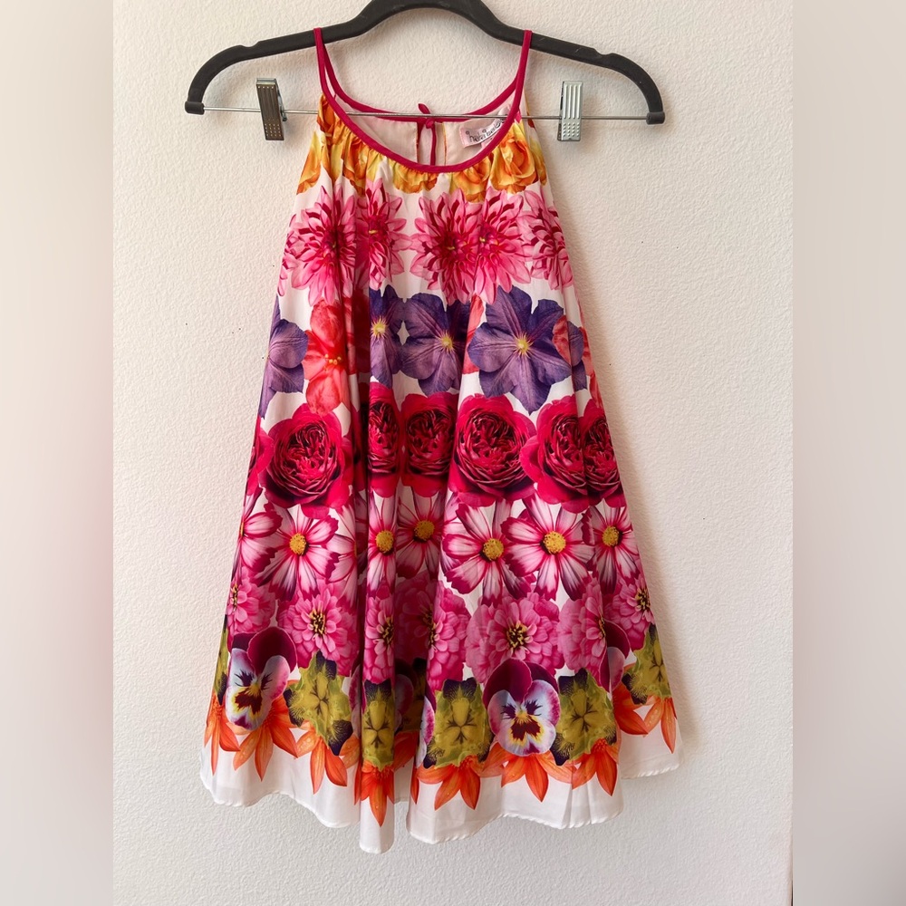Halabaloo Pink Multicolor Floral Sundress for Girls 7 NWOT